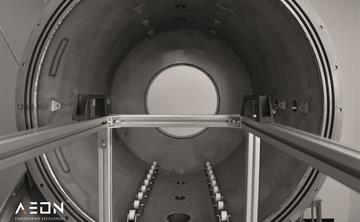 AEON Large thermal vacuum chamber with the door open