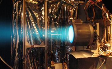 Ion thrusters on the BepiColombo spacecraft.