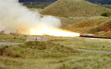 Rocket motor testing in Wales